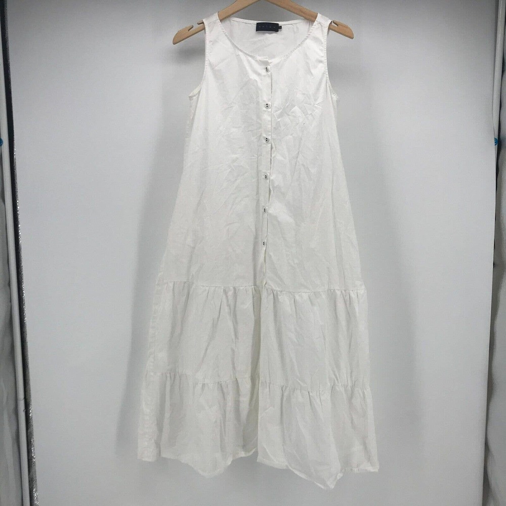 Hatch Ivory Button-Down Midi Dress